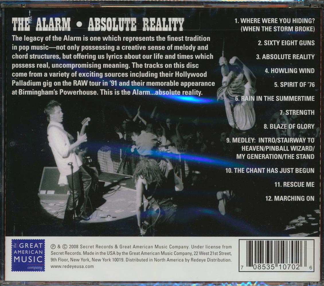 The Alarm - Absolute Reality Music CD