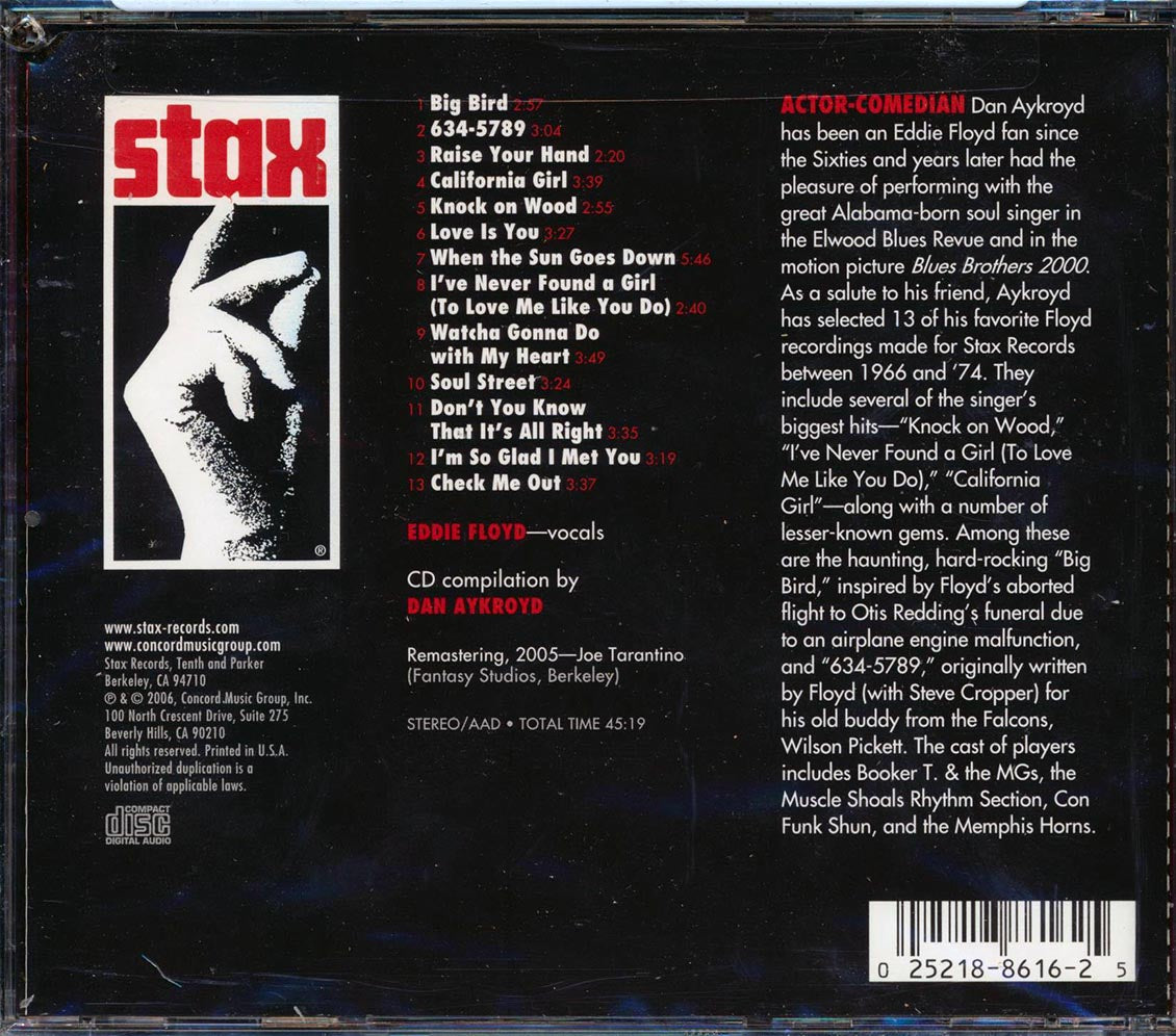 Eddie Floyd - Stax Profiles (marked/ltd stock) (remastered) Music CD