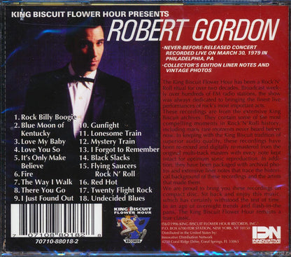 Robert Gordon - King Biscuit Flower Hour Presents In Concert Music CD