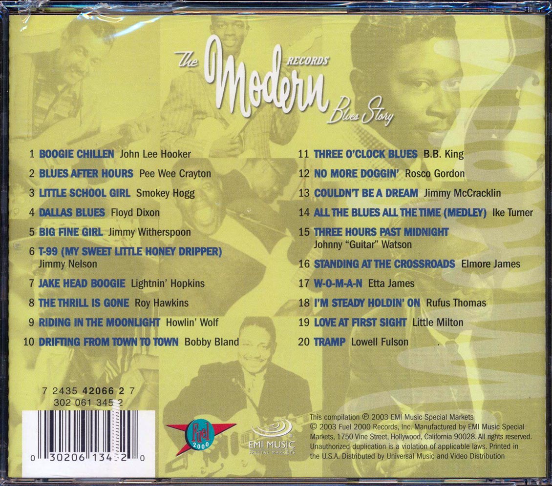 Etta James, Floyd Dixon, Pee Wee Crayton, John Lee Hooker, Etc. - The Modern Records Blues Story (20 tracks) (marked/ltd stock) Music CD
