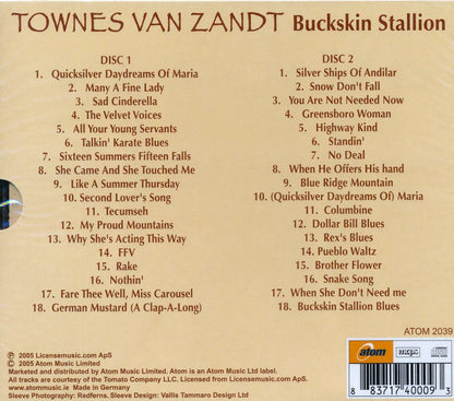 Townes Van Zandt - Buckskin Stallion (36 tracks) (2xCD) Music CD