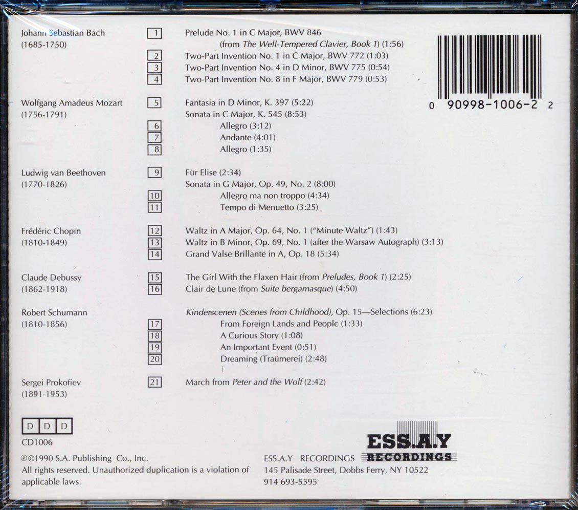 Ruth Laredo - My First Recital Music CD