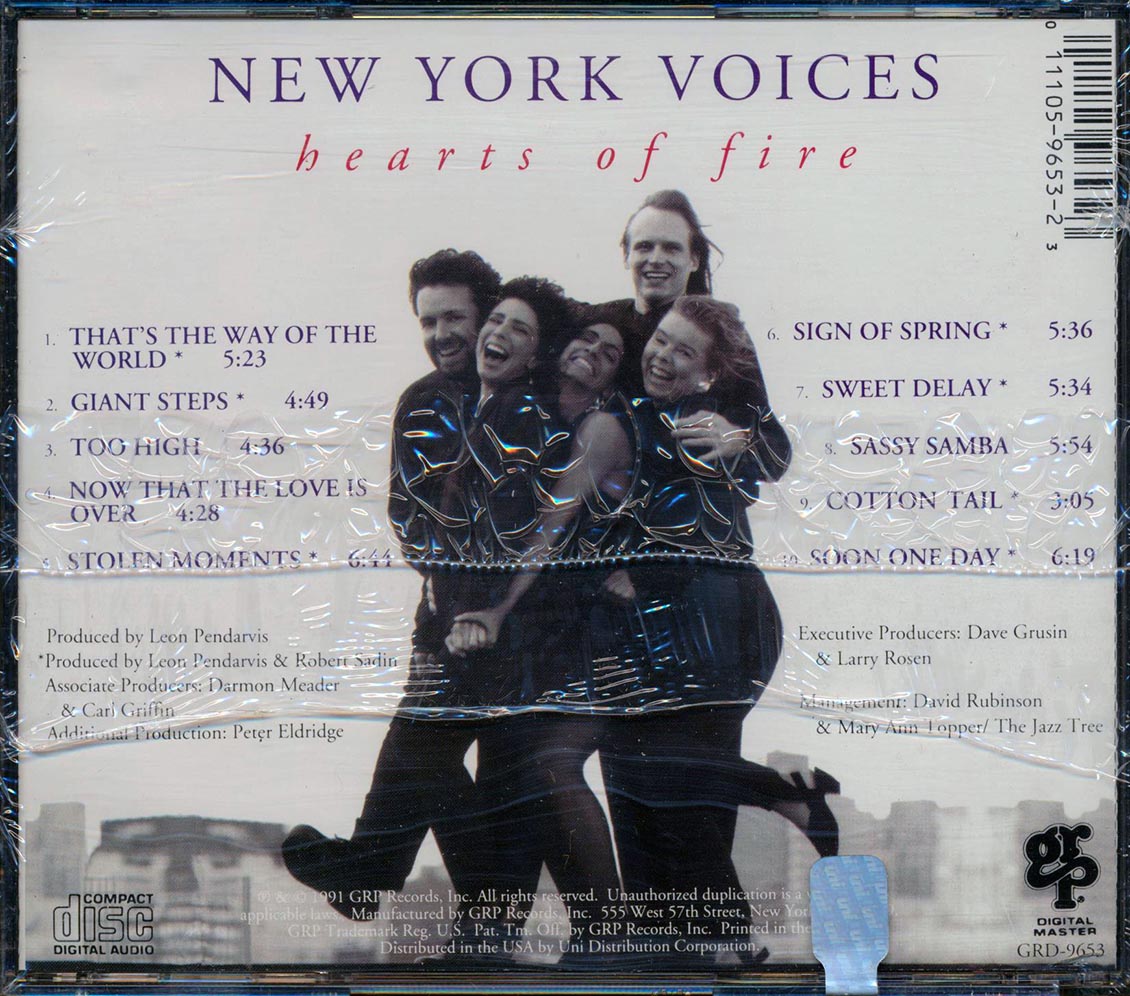 New York Voices - Hearts Of Fire Music CD