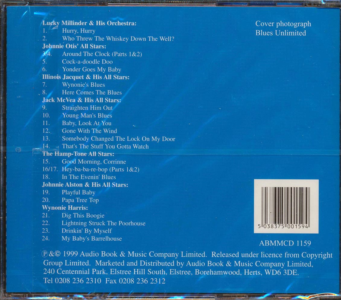 Wynonie Harris, Johnny Otis, Lucky Millinder & His Orchestra, Etc. - Jump Blues Magic (24 tracks) Music CD
