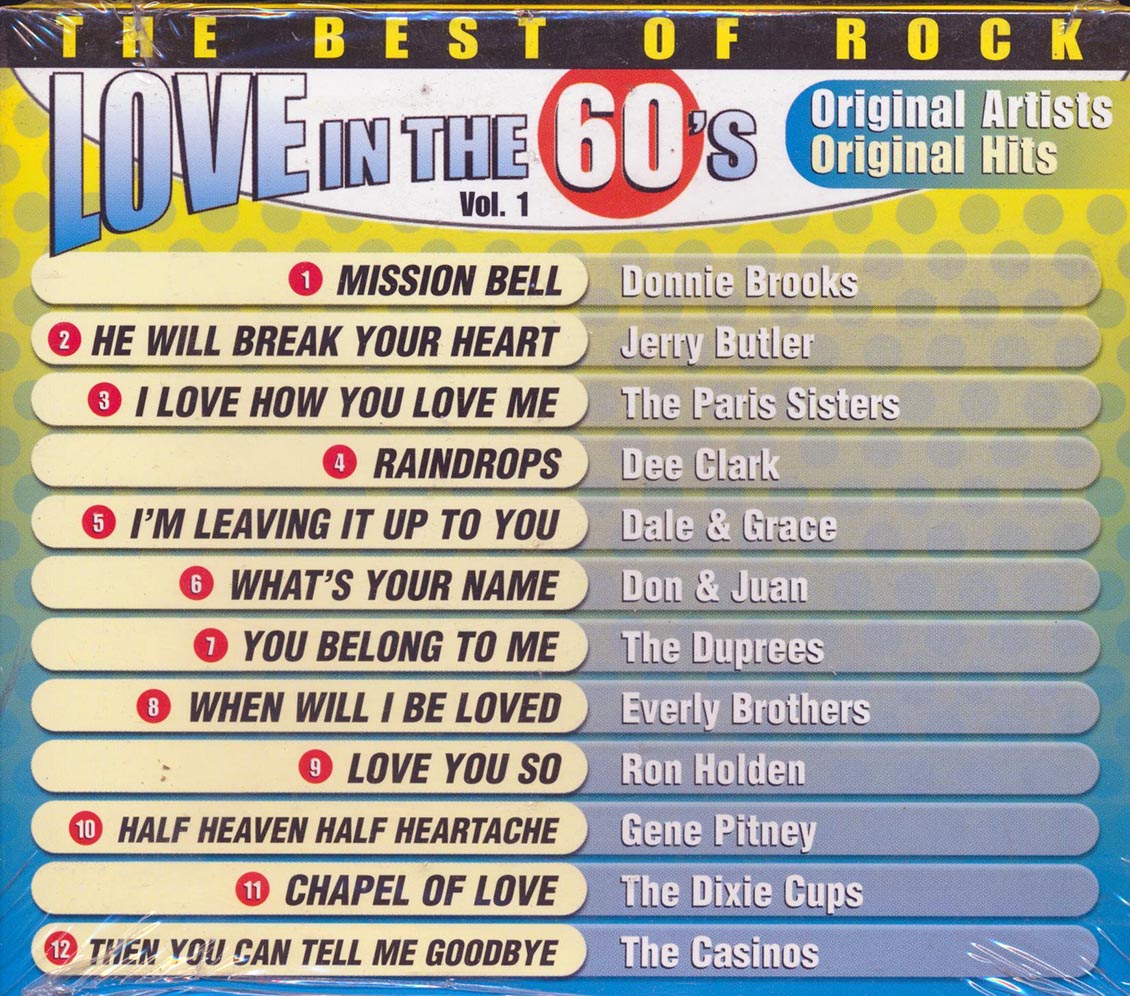 The Everly Brothers, Gene Pitney, Jerry Butler, Etc. - Love In The 60's: The Best Of Rock Music CD