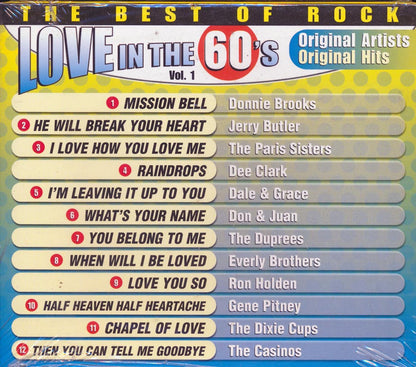 The Everly Brothers, Gene Pitney, Jerry Butler, Etc. - Love In The 60's: The Best Of Rock Music CD