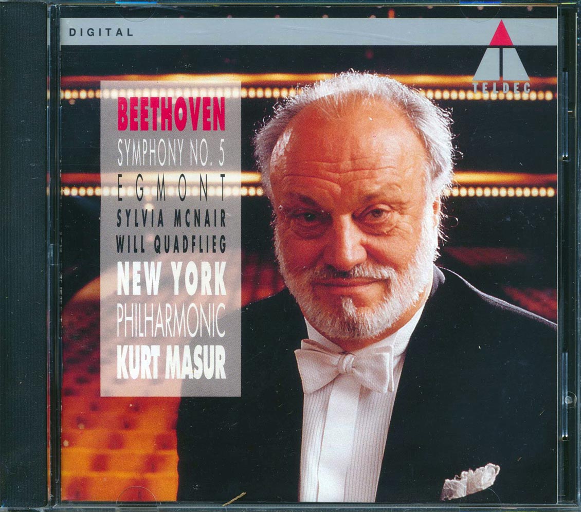 Kurt Masur, Beethoven, Egmont, New York Philharmonic - Beethovan: Symphony No. 5, OP. 67; Egmont, OP. 84 (incl. large booklet) (marked/ltd stock) Music CD
