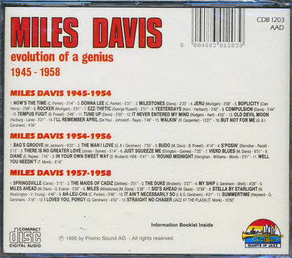Miles Davis Evolution Of A Genius 1945 1958 40 tracks 3xCD Music CD