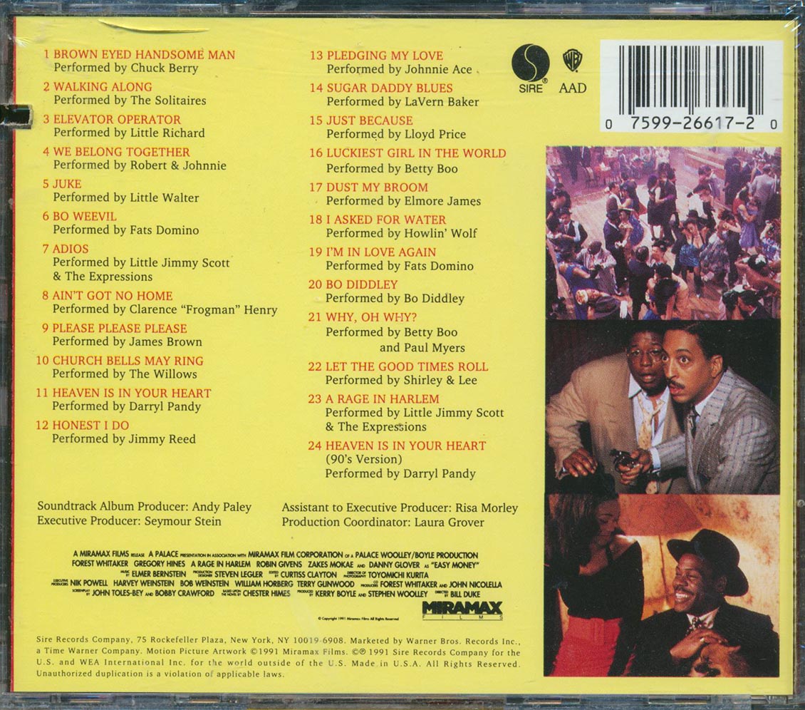 Fats Domino, Little Richard, Chuck Berry, Etc. - Music From The Film A Rage In Harlem (24 tracks) Music CD