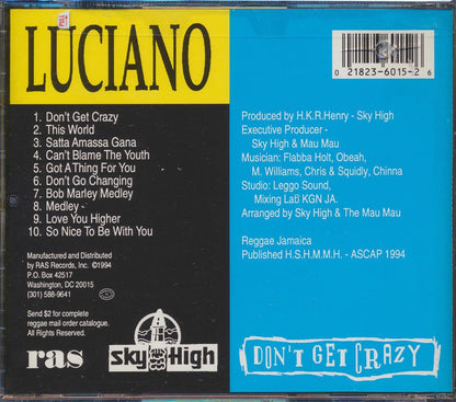 Luciano - Don't Get Crazy (marked/ltd stock) Music CD
