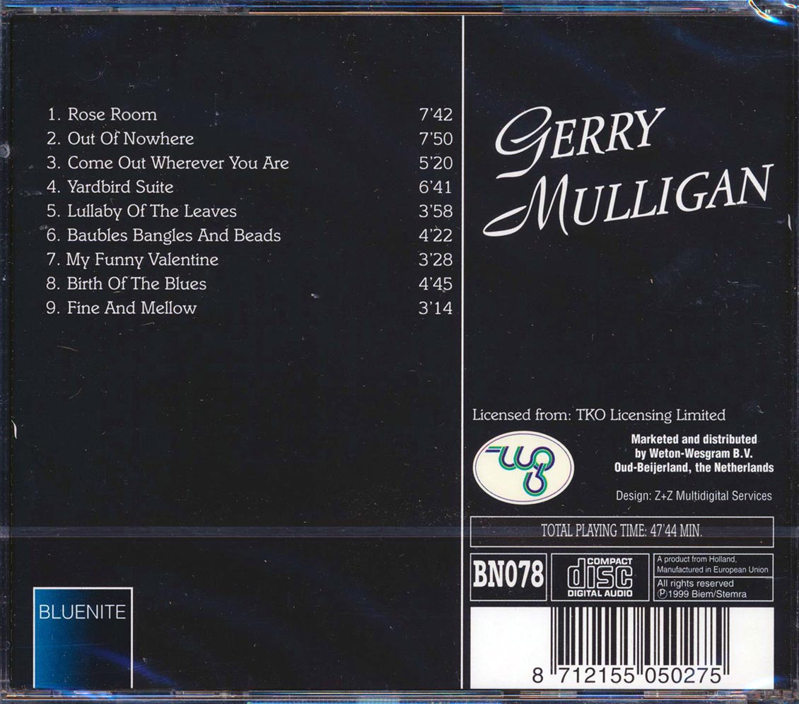 Gerry Mulligan - My Funny Valentine Music CD