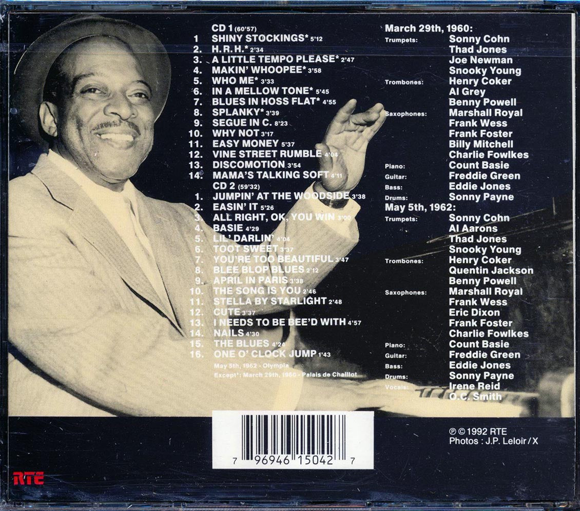 Count Basie - Palais De Chaillot, 20 Mars, 1960 + Olympia, 5 Mai, 1962 (30 tracks) (2xCD) Music CD