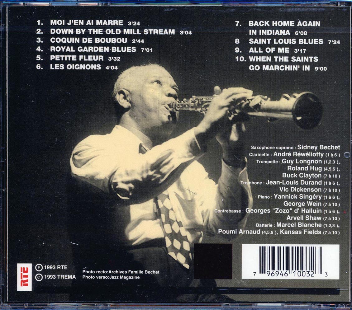 Sidney Bechet - En Concert Avec Europe1: 27 May 1957, 17 July 1958, 29 July 1958, 3 August 1958 Music CD