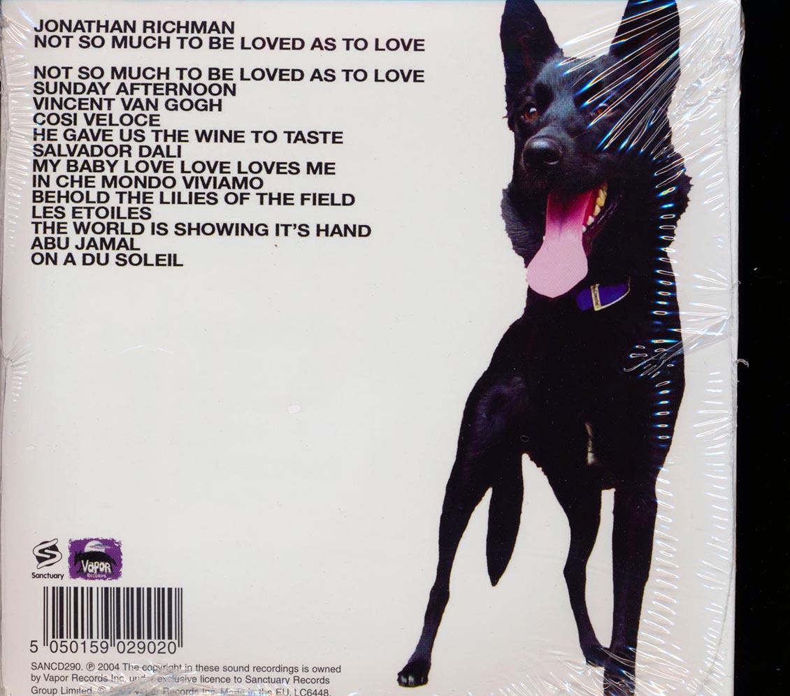 Jonathan Richman Not So Much To Be Loved As To Love Music CD