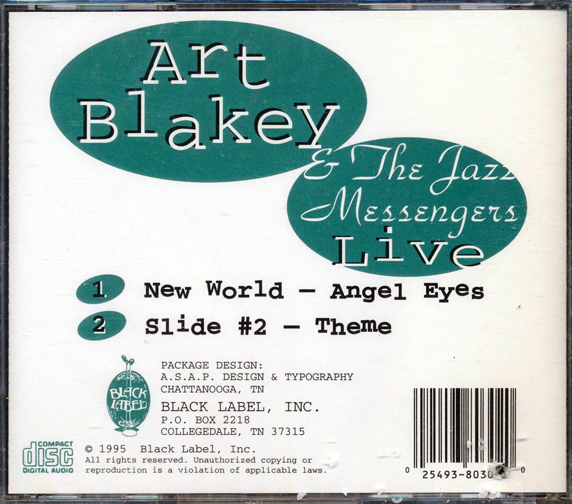 Art Blakey & The Jazz Messengers Live marked/ltd stock Music CD