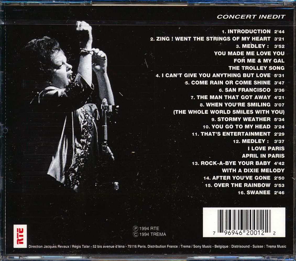 Judy Garland - A Paris: Olympia, 28 Octobre 1960 En Concert (incl. large booklet) Music CD