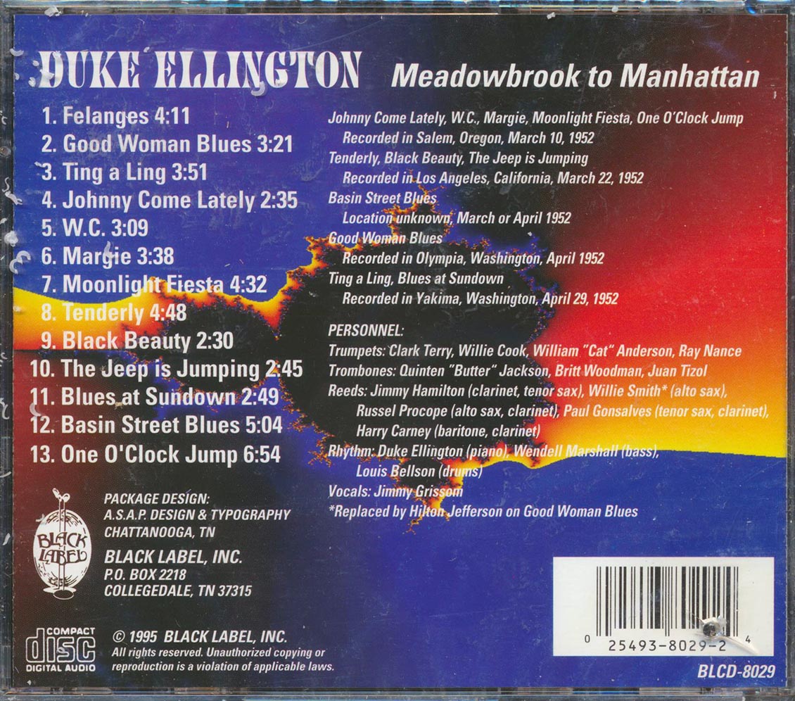 Duke Ellington - Meadowbrook To Manhattan (marked/ltd stock) Music CD