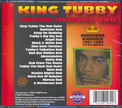 King Tubby - Loving Memory Dub (marked/ltd stock) Music CD