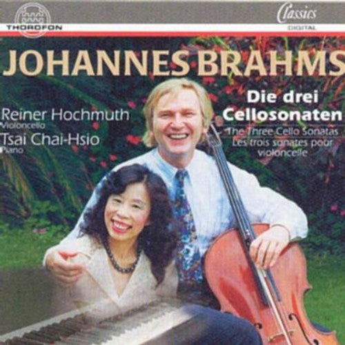 the album cover for Brahms / Reiner Hochmuth - Drei Cello Sonatas