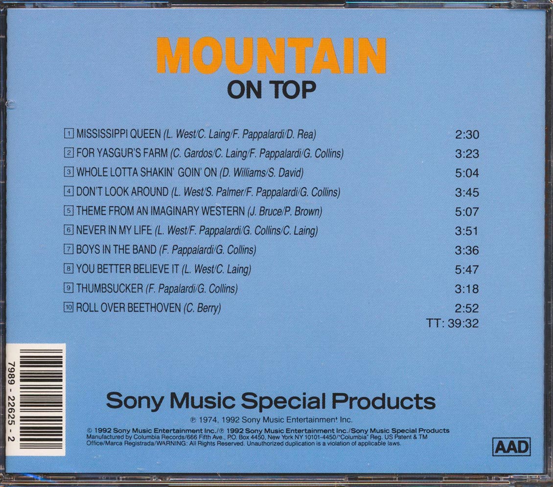 Mountain - Mountain On Top Music CD