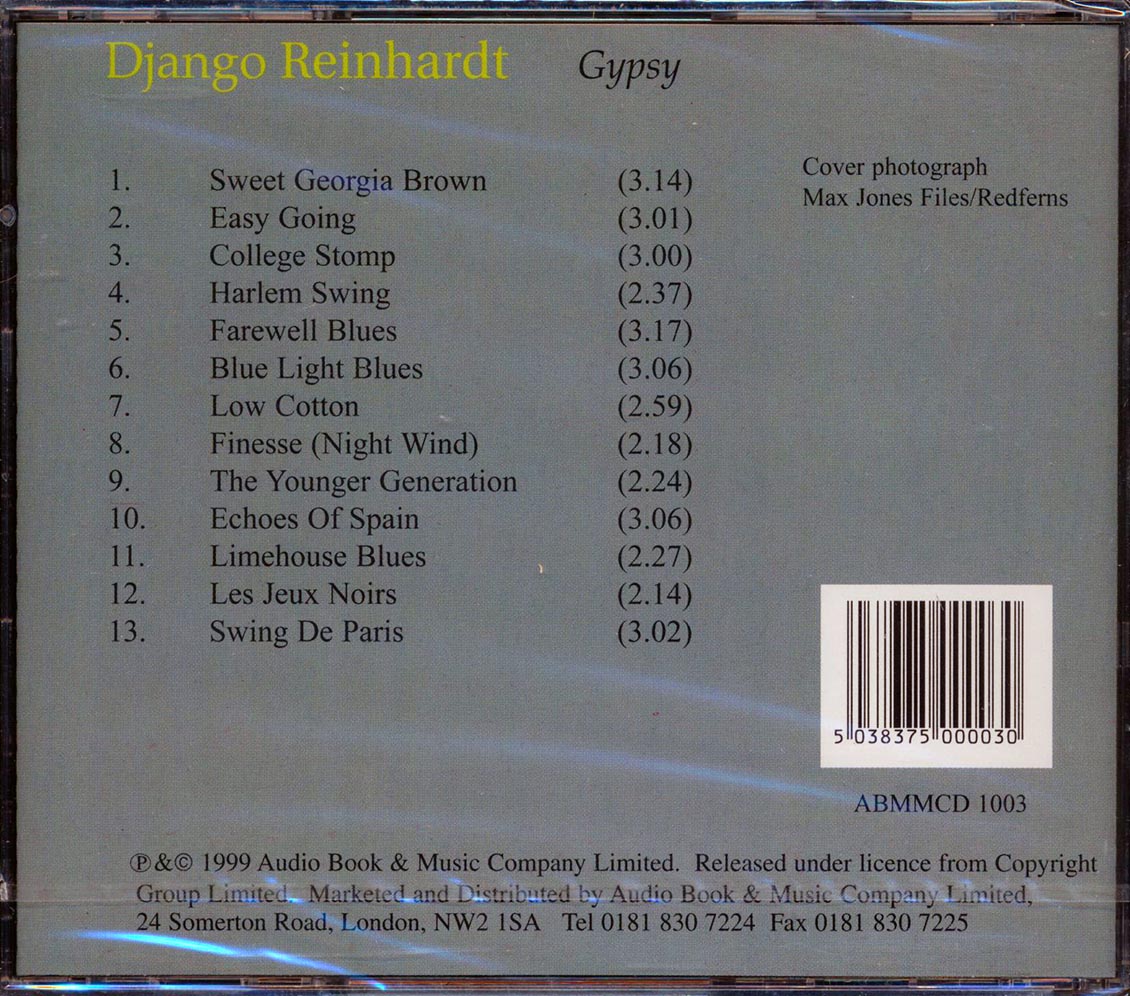 Django Reinhardt - Gypsy Music CD