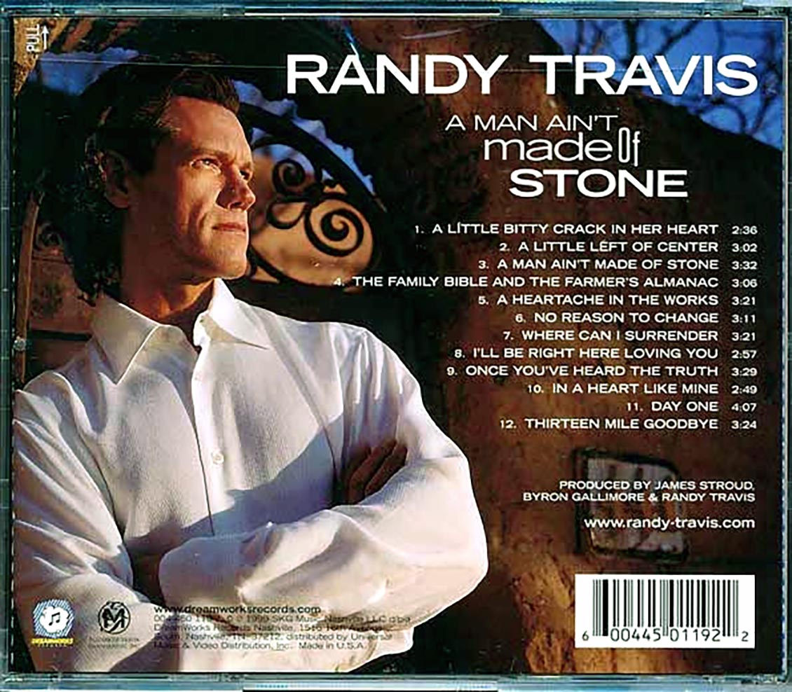 Randy Travis - A Man Ain't Made Of Stone Music CD