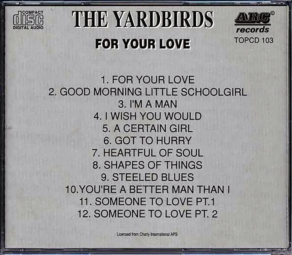 The Yardbirds - For Your Love Music CD