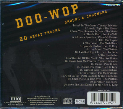 Ben E King, Pat Boone, The Platters, Frankie Valli, Etc. - Doo Wop Groups & Crooners: 20 Great Tracks Music CD