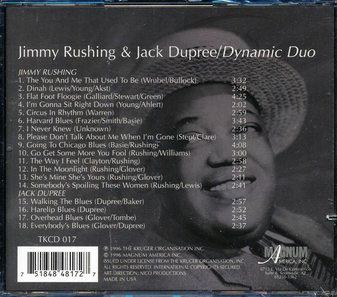 Jimmy Rushing, Jack Dupree - Dynamic Duo (marked/ltd stock) Music CD