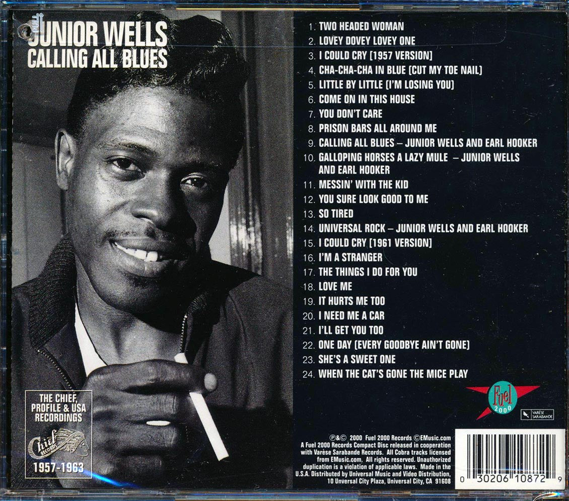 Junior Wells - Calling All Blues: The Chief, Profile & USA Recordings 1957-1963 (24 tracks) (marked/ltd stock) Music CD
