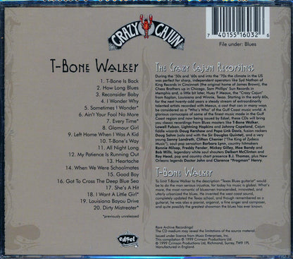 T-Bone Walker - T-Bone Standard Time: The Crazy Cajun Recordings (20 tracks) Music CD