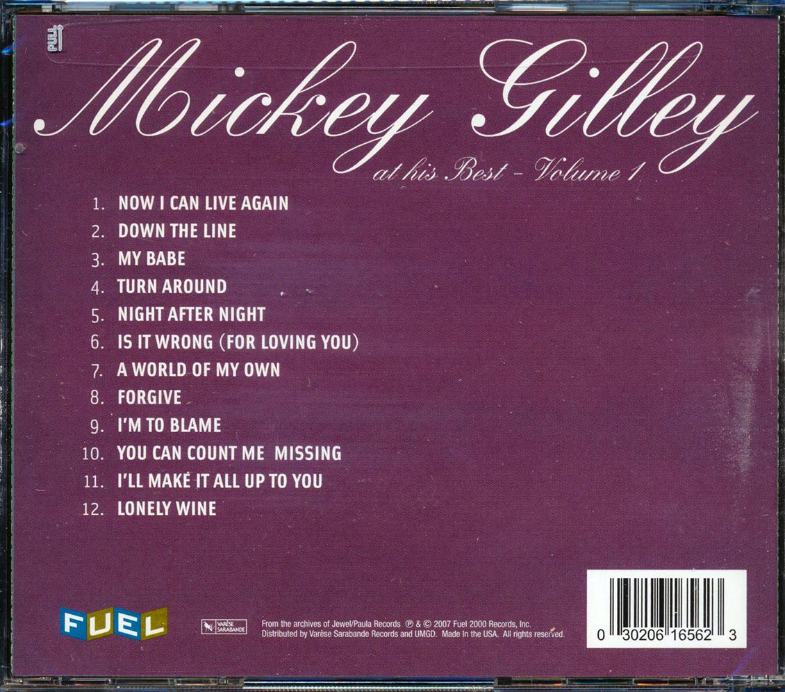 Mickey Gilley At His Best Volume 1 Music CD