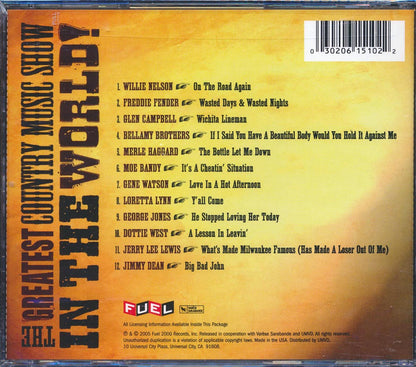 Willie Nelson, Freddie Fender, Glen Campbell, Jimmy Dean, Etc. - The Greatest Country Music Show In The World! Music CD