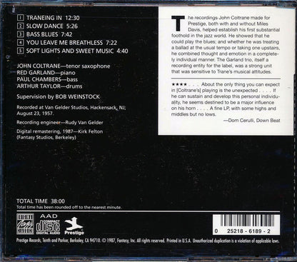 John Coltrane The Red Garland Trio Traneing In Music CD