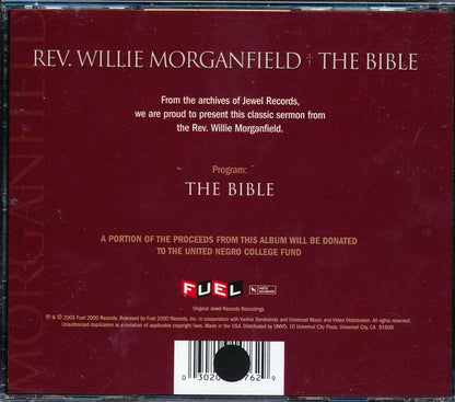 Reverand Willie Morganfield - The Bible (marked/ltd stock) Music CD