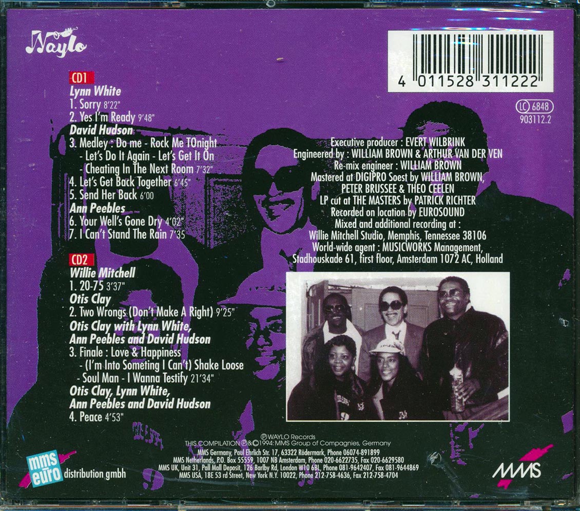 Ann Peebles, Otis Clay, David Hudson, Lynn White, - A Memphis Soul Night: Live In Europe (2xCD) Music CD