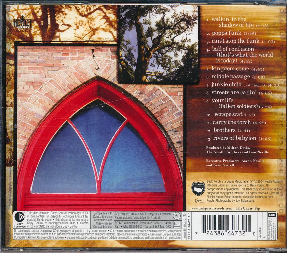 The Neville Brothers - Walkin' In The Shadow Of Life Music CD