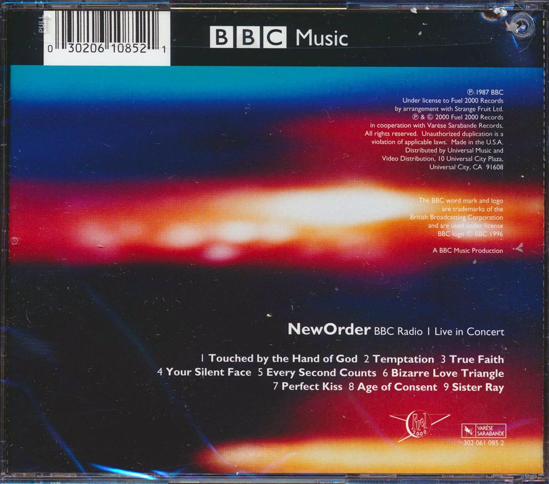 New Order BBC Radio Live In Concert marked/ltd stock Music CD