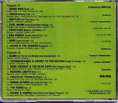 Various Peel Out In The States Programs 17 & 18 Music CD