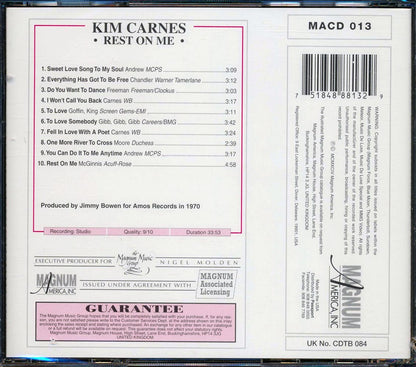 Kim Carnes - Rest On Me (marked/ltd stock) Music CD