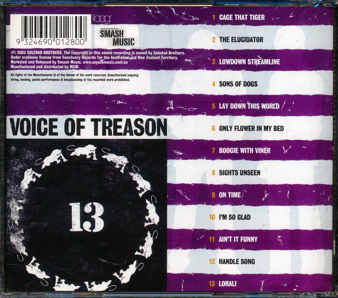 Soledad Brothers - Voice Of Treason Music CD