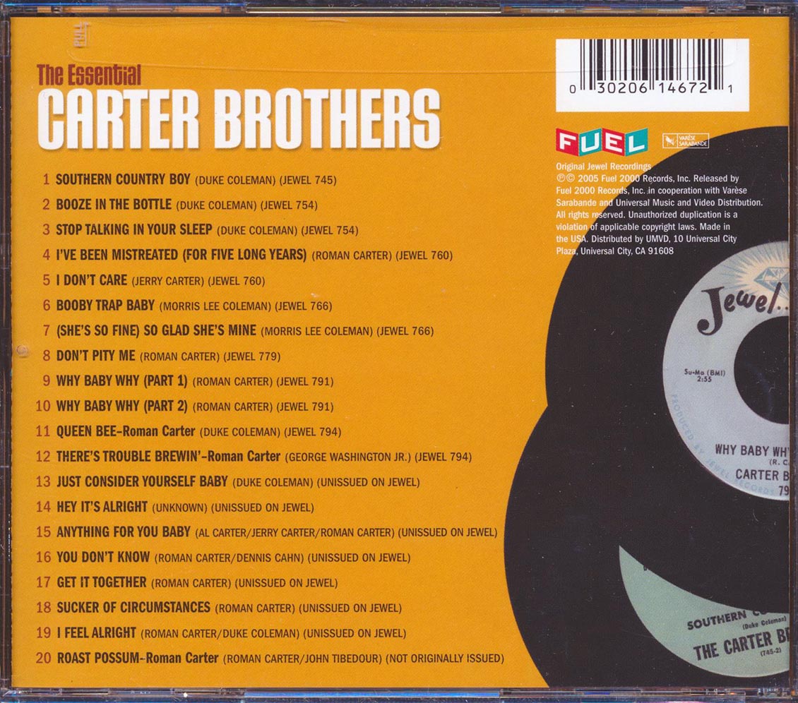 The Carter Brothers - The Essential Carter Brothers Music CD