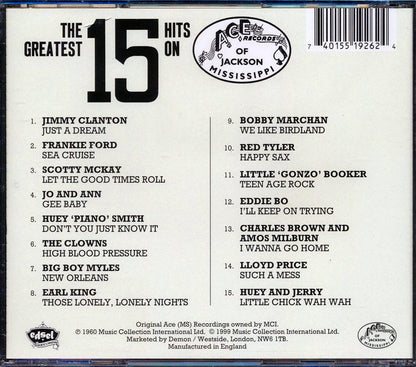 Earl King, Huey Piano Smith, Eddie Bo, Etc. - The Greatest 15 Hits On Ace Records Music CD