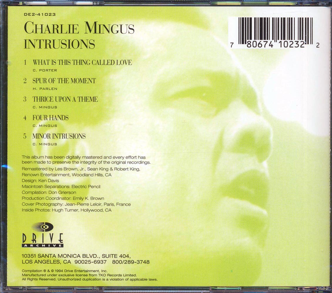 Charlie Mingus - Intrusions Music CD