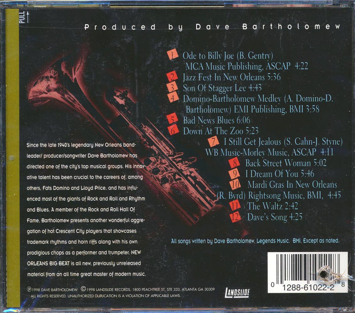 Dave Bartholomew - New Orleans Big Beat (marked/ltd stock) Music CD