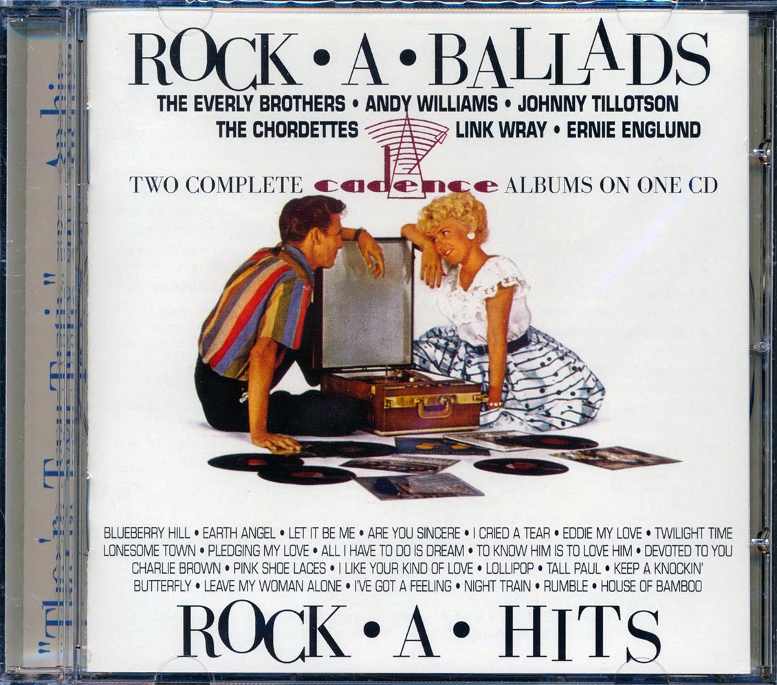 Link Wray, Everly Brothers, Andy Williams, Etc. - Rock A Ballads + Rock A Hits (2 albums on 1 CD) Music CD