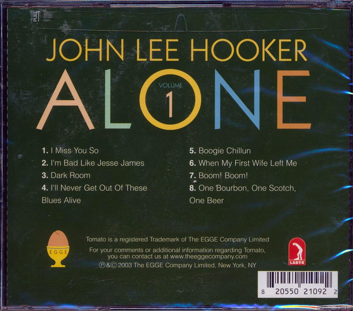 John Lee Hooker - Alone Volume 1 Music CD
