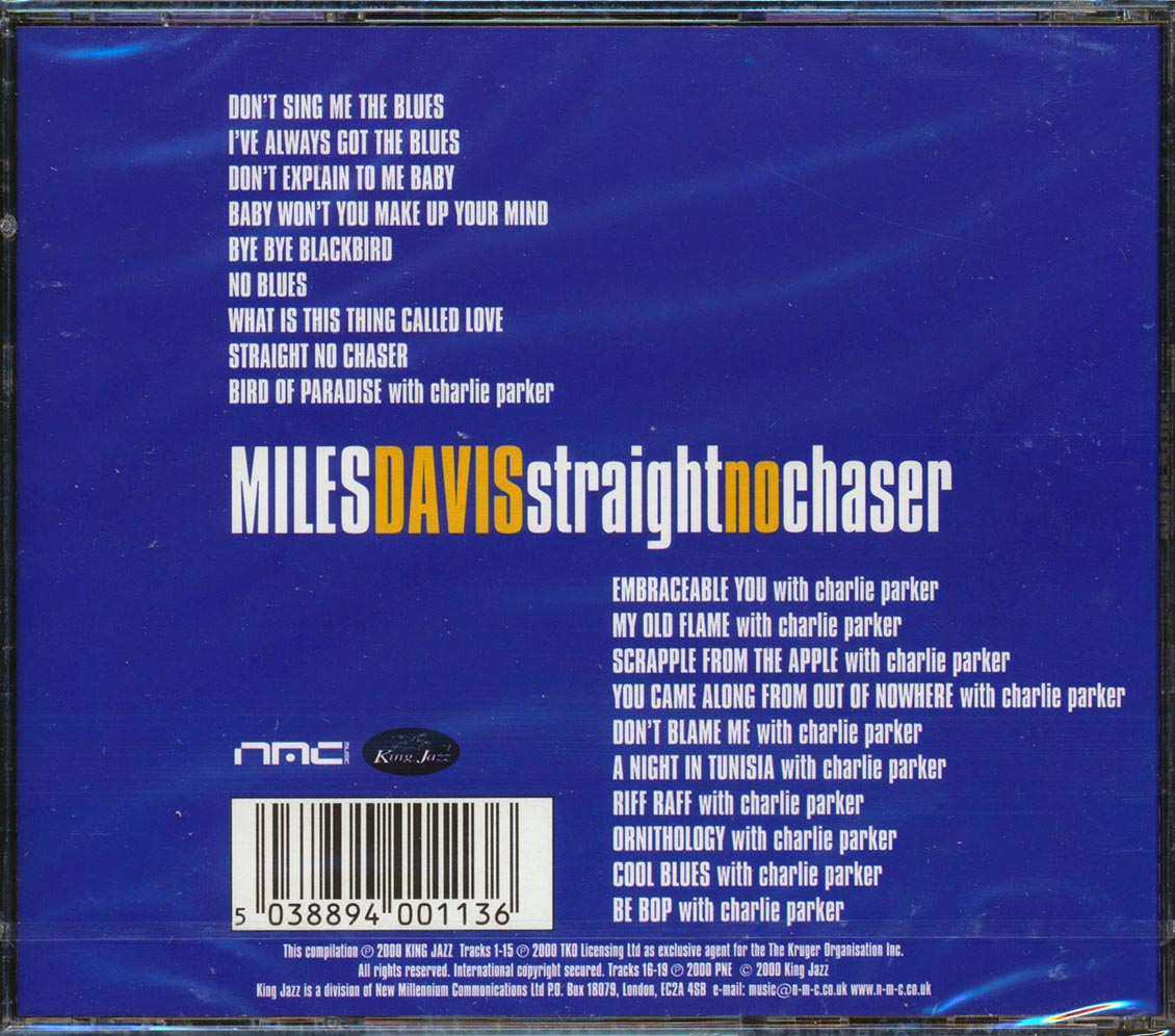 Miles Davis - Straight No Chaser Music CD