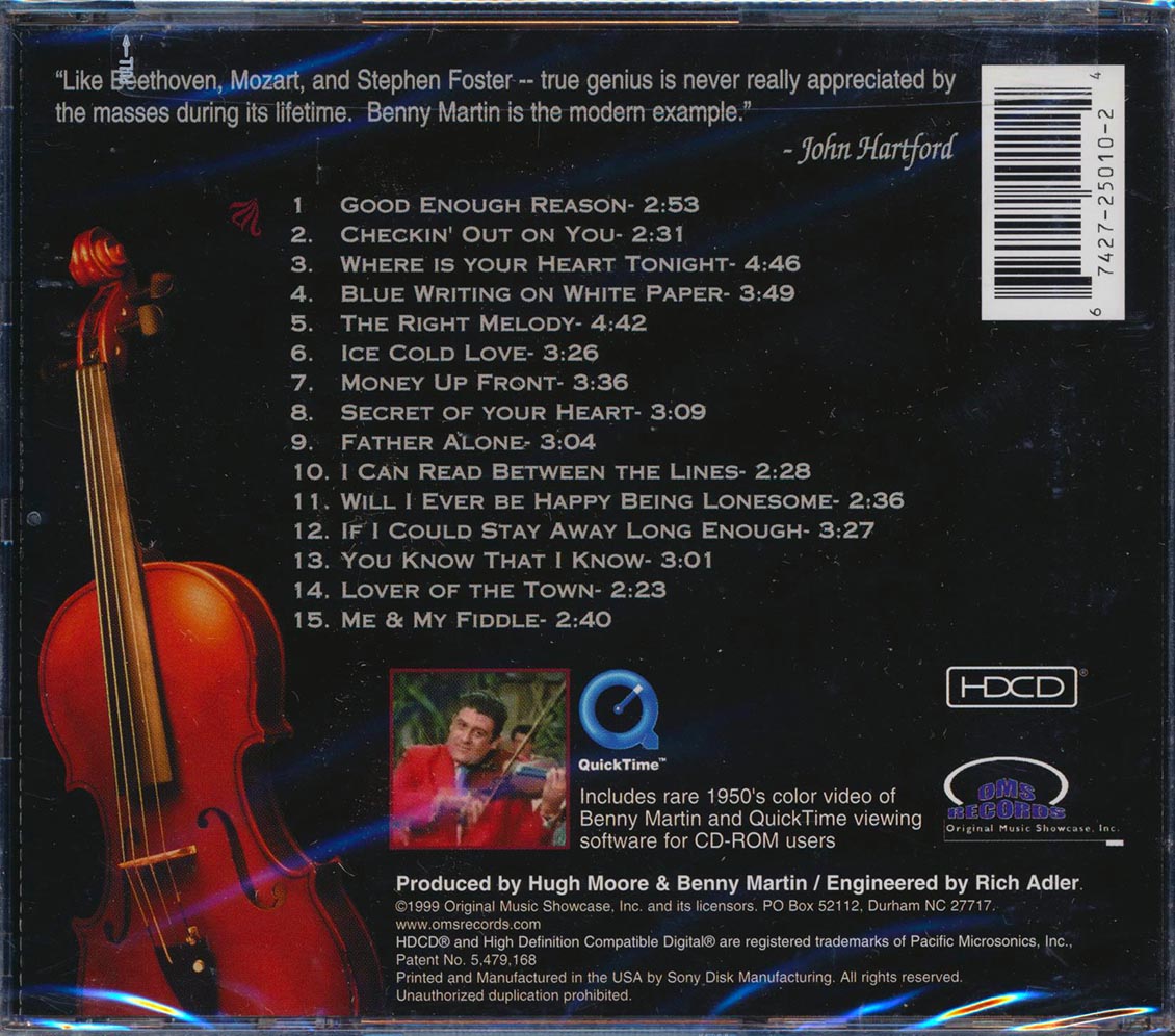 Benny Martin - The Big Tiger Roars Again Part 1 Music CD