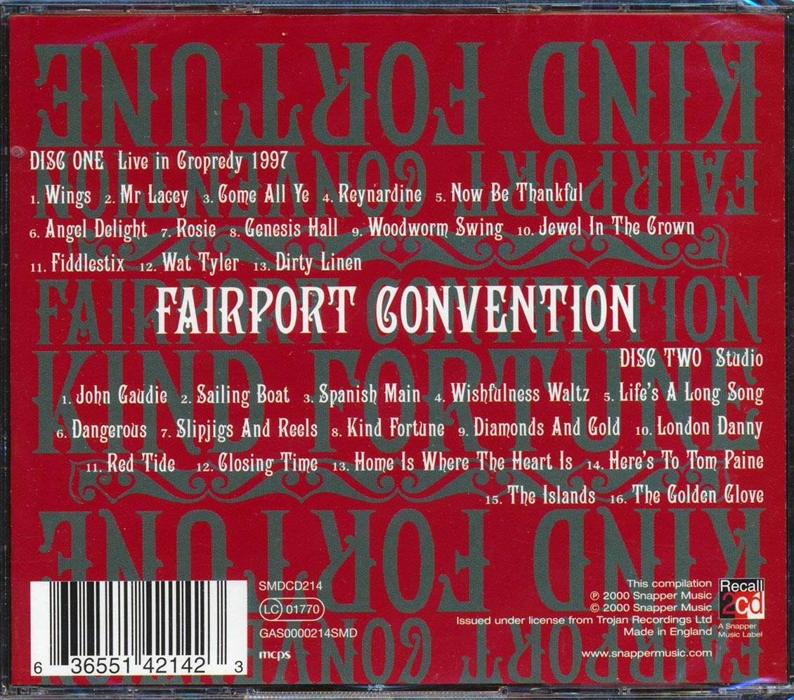 Fairport Convention - Kind Fortune (29 tracks) (2xCD) Music CD